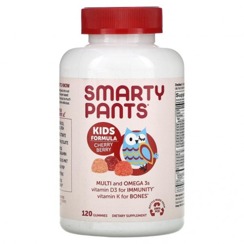 SmartyPants, 어린이용 포뮬라, 종합 및 오메가3, 체리 베리, 구미젤리 120개