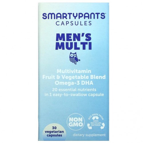 SmartyPants, 남성용 종합비타민, 베지 캡슐 30정
