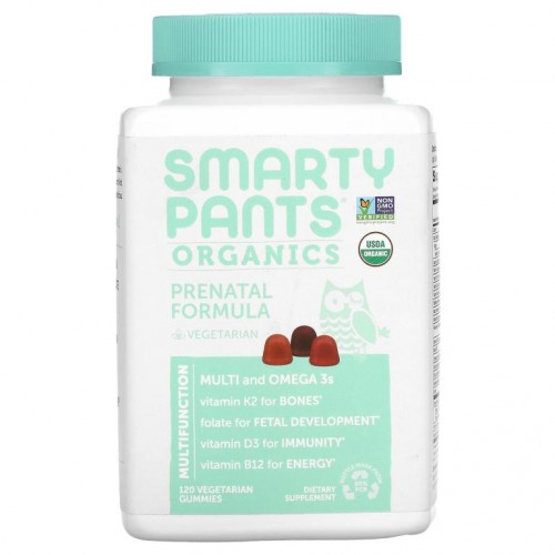 SmartyPants, 유기농 임산부용 포뮬라, 블루베리 및 믹스 베리 맛, 베지 구미젤리 120개