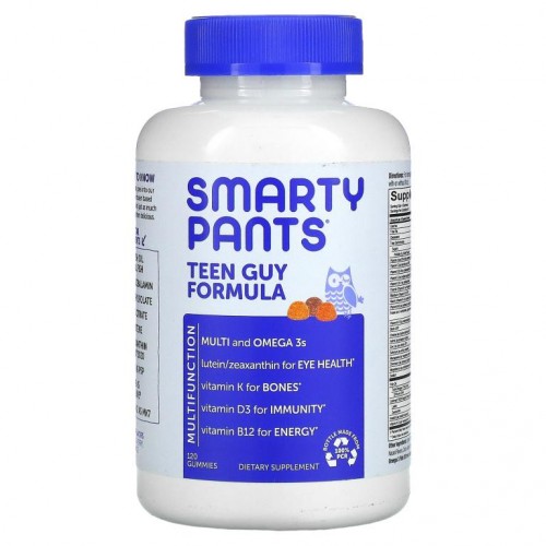 SmartyPants, 10대 남성을 위한 포뮬라, 레몬 라임, 체리, 오렌지, 구미젤리 120개