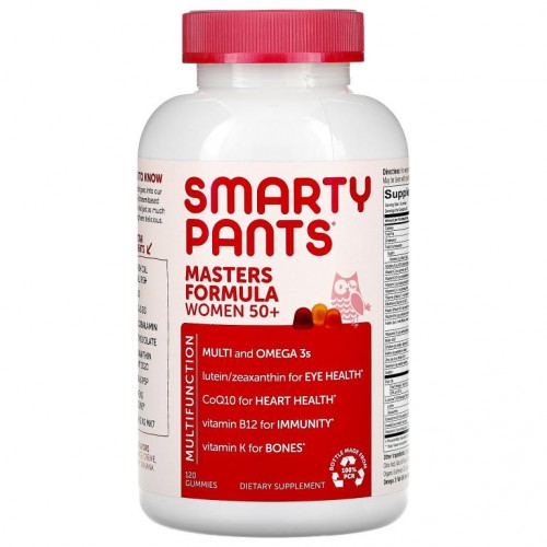 SmartyPants, 마스터스 포뮬라 50세 이상 여성용, 블루베리, 오렌지크림, 딸기, 바나나, 구미젤리 120개