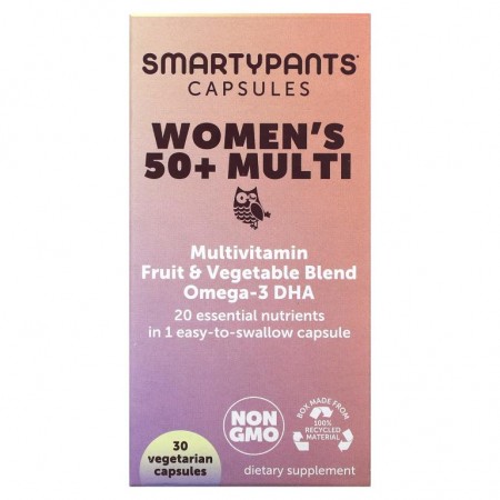 SmartyPants, 만 50세 이상 여성용 종합 비타민, 베지 캡슐 30정