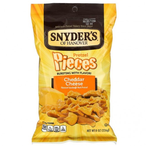 Snyder's, 프레첼 스낵, 체다 치즈, 8oz (226g)