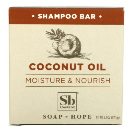 Soapbox, Coconut Oil Shampoo Bar, Moisture & Nourish, 3.1 oz (87.5 g)