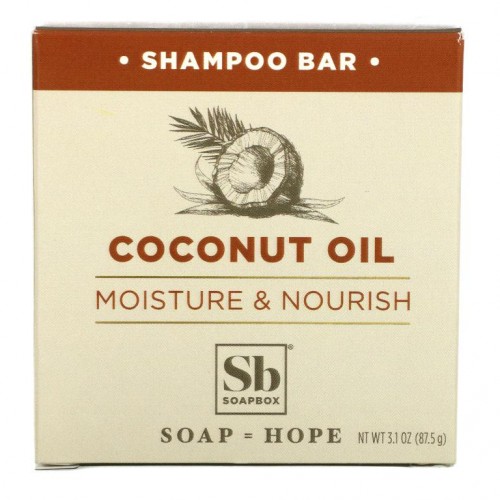 Soapbox, Coconut Oil Shampoo Bar, Moisture & Nourish, 3.1 oz (87.5 g)