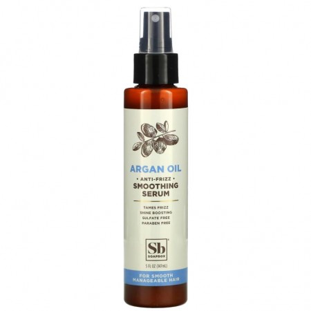 Soapbox, Smoothing Serum, Anti Frizz, Argan Oil, 5 fl oz (147 ml)