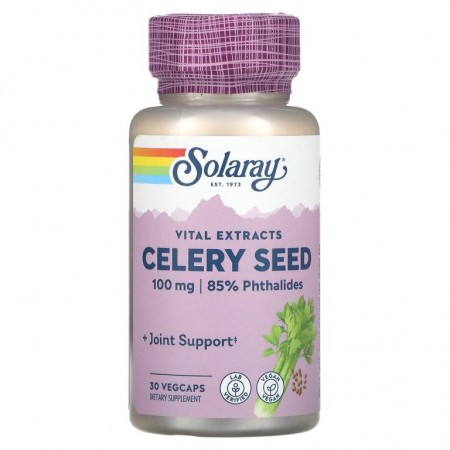Solaray, 셀러리 씨 추출물, 100mg, 베지 캡슐 30정