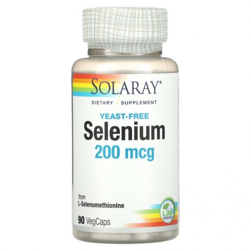 Solaray, 셀레늄, 200mcg, 베지 캡슐 90정