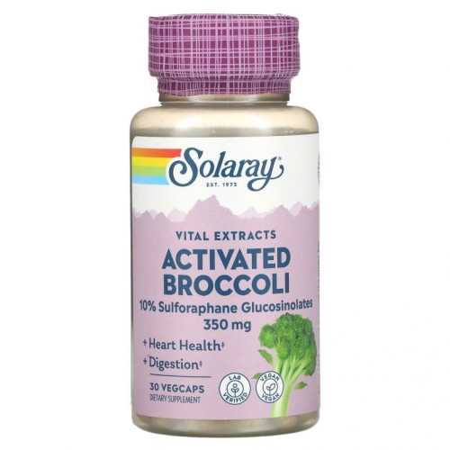 Solaray, 활성 브로콜리 씨추출물, 350mg, 베지 캡슐 30정