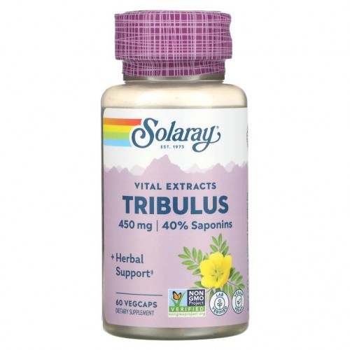 Solaray, 트리뷸러스 열매 추출물, 450 mg, 베지 캡슐 60정