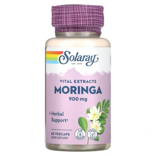 Solaray, 모링가 잎 추출물, 450mg, 베지 캡슐 60정