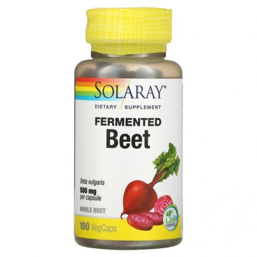 Solaray, 발효 비트, 500mg, 베지 캡슐 100정