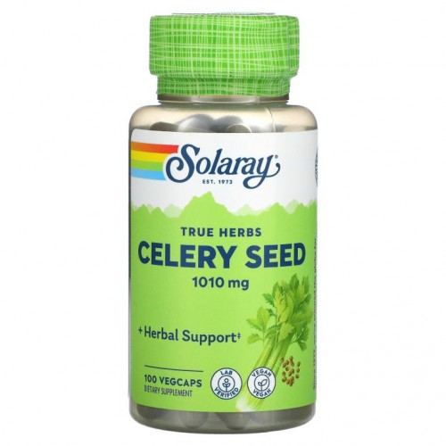 Solaray, 샐러리 씨, 505mg, 식물셩 캡슐 100정