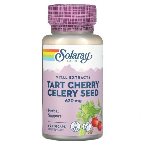 Solaray, 타트체리 셀러리 씨, 620mg, VegCap 60정