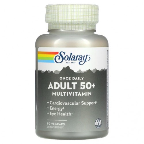 Solaray, 50세 이상 성인용 종합비타민, 매일 1회 복용, 베지 캡슐 90정