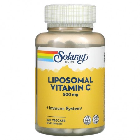 Solaray, 리포소말 비타민C, 500mg, 베지 캡슐 100정