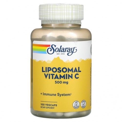 Solaray, 리포소말 비타민C, 500mg, 베지 캡슐 100정