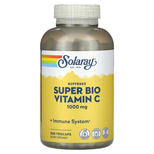 Solaray, 완충형 슈퍼 바이오 비타민C, 500mg, 베지 캡슐 360정