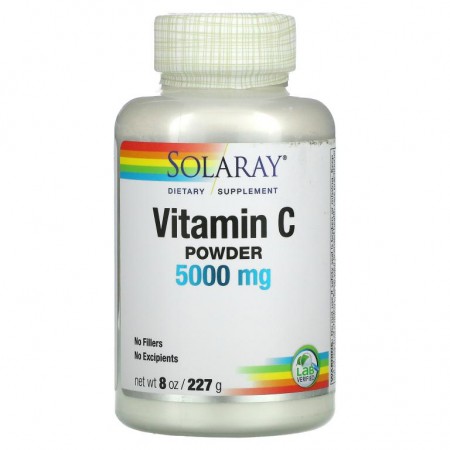 Solaray, 비타민C 파우더, 5,000mg, 227g(8oz)