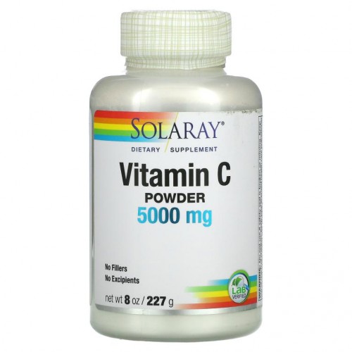 Solaray, 비타민C 파우더, 5,000mg, 227g(8oz)