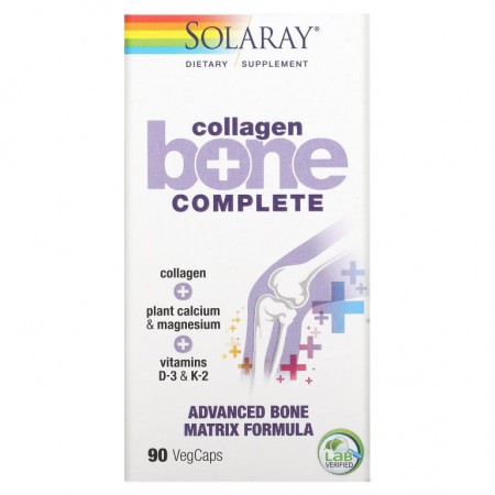 Solaray, Collagen Bone Complete, 콜라겐 뼈 콤플리트, 베지 캡슐 90정