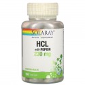 Solaray, 펩신 함유 HCL, 230mg, 베지 캡슐 180정