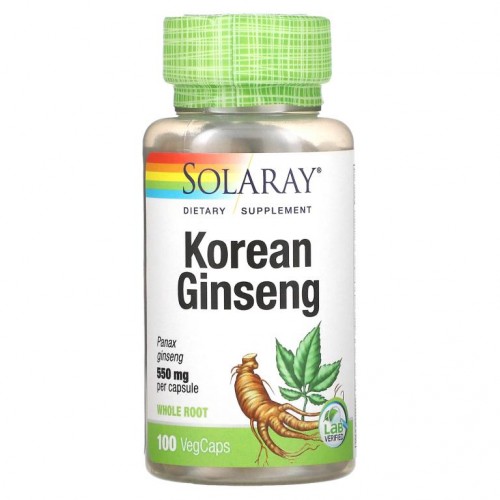 Solaray, Korean Ginseng, 550 mg, 100 VegCaps