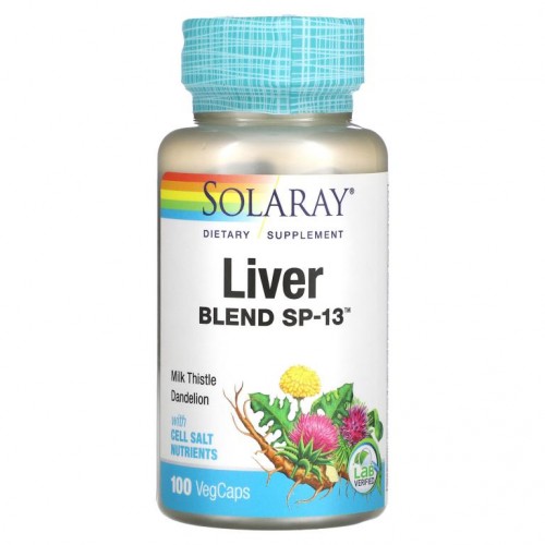 Solaray, Liver Blend SP-13, 식물성 캡슐 100정