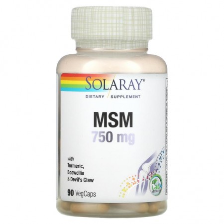 Solaray, MSM, 750mg, VegCap 90정