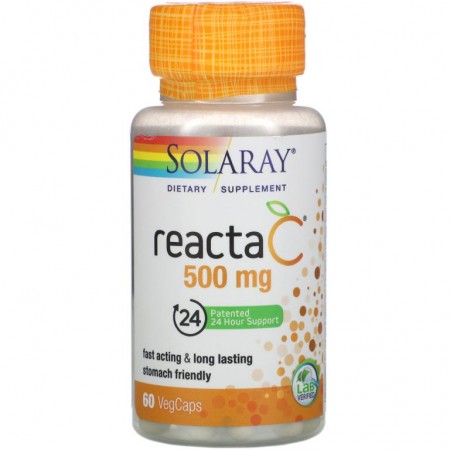 Solaray, Reacta-C, 500mg, 베지 캡슐 60정
