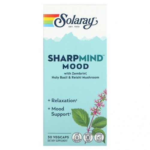 Solaray, SharpMind 무드, 베지 캡슐 30정