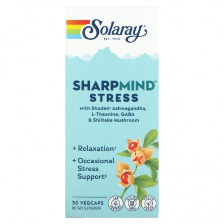 Solaray, SharpMind 스트레스 완화, 베지 캡슐 30정