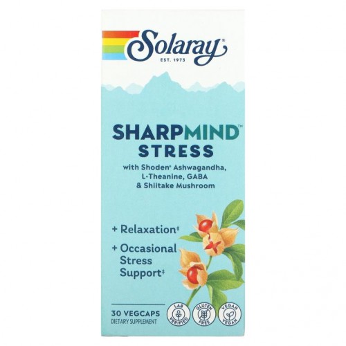Solaray, SharpMind 스트레스 완화, 베지 캡슐 30정