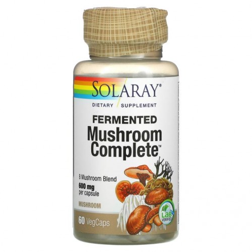 Solaray, 유기농 재배 발효 버섯 컴플리트, 600mg, VegCap 60정