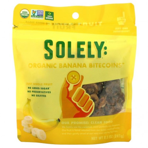 Solely, Organic Banana Bitecoins, 8.5 oz (241 g)