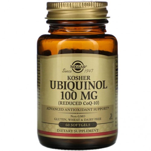 Solgar, 코셔 유비퀴놀, 100mg, 소프트젤 60정