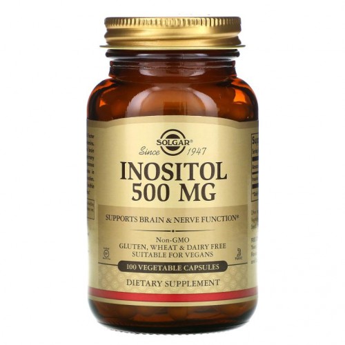 Solgar, 이노시톨, 500mg, 100 식물성 캡슐