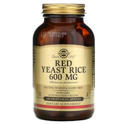 Solgar, 홍국, 600 mg, 120 식물성 캡슐