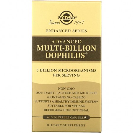 Solgar, Advanced Multi-Billion Dophilus, 베지 캡슐 60정