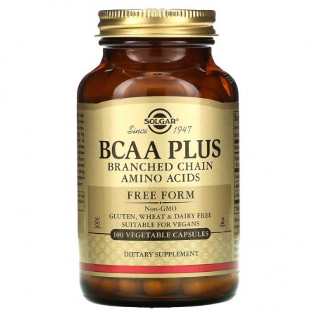 Solgar, BCAA 플러스, 유리형, 100 베지 캡