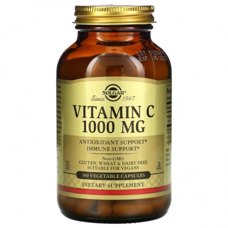 Solgar, 비타민 C, 1,000mg, 100 식물성 캡슐