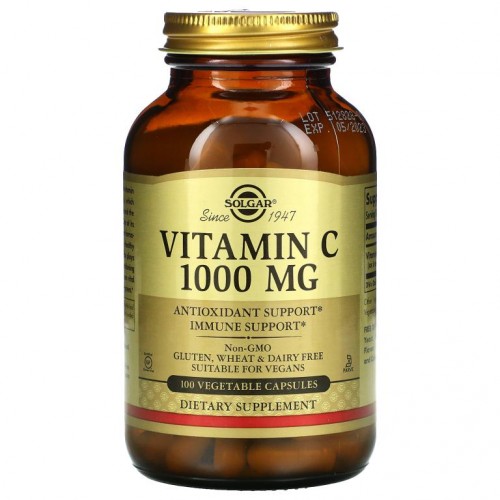 Solgar, 비타민 C, 1,000mg, 100 식물성 캡슐