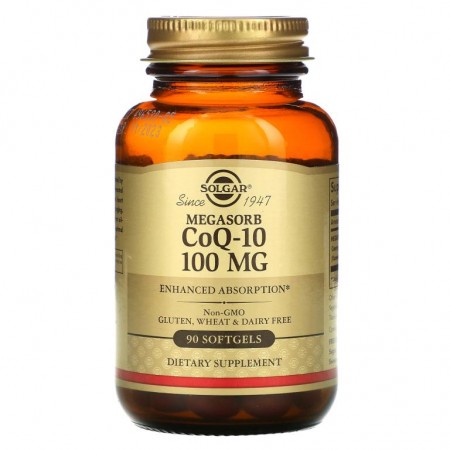 Solgar, 메가소브 CoQ-10, 100mg, 소프트젤 90정