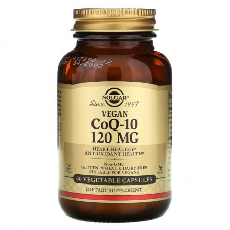 Solgar, 채식주의자용 CoQ-10, 120mg, 베지 캡슐 60정