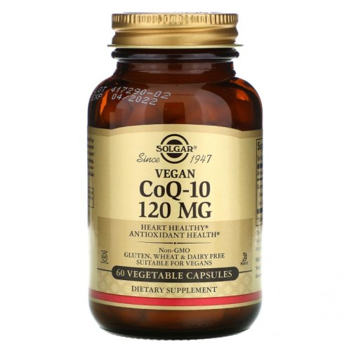 Solgar, 채식주의자용 CoQ-10, 120mg, 베지 캡슐 60정