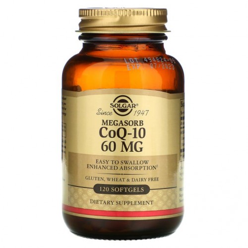 Solgar, 메가소브 CoQ-10, 60mg, 소프트젤 120정