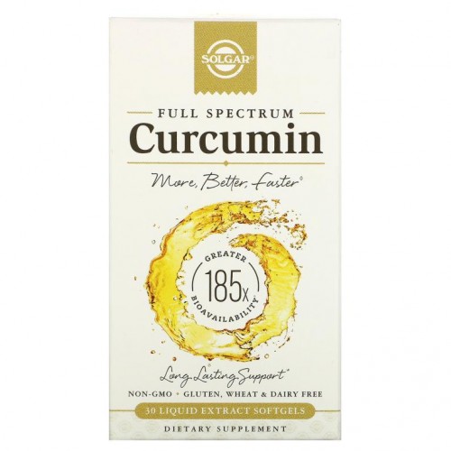 Solgar, Full Spectrum 커큐민, 액상 추출 소프트젤 30정