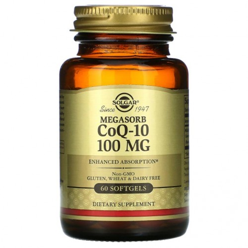 Solgar, Megasorb CoQ-10, 100mg, 소프트젤 60정