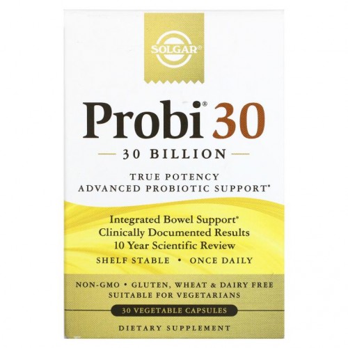 Solgar, Probi 30, 300억, 베지 캡슐 30정