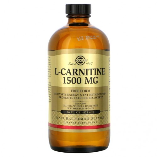 Solgar, l-카르니틴, 천연 레몬, 1,500mg, 473ml(16fl oz)